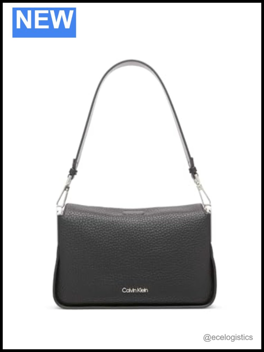 Vegan Leather Messenger Shoulder Bag with Magnetic Closure, Interior Pockets
